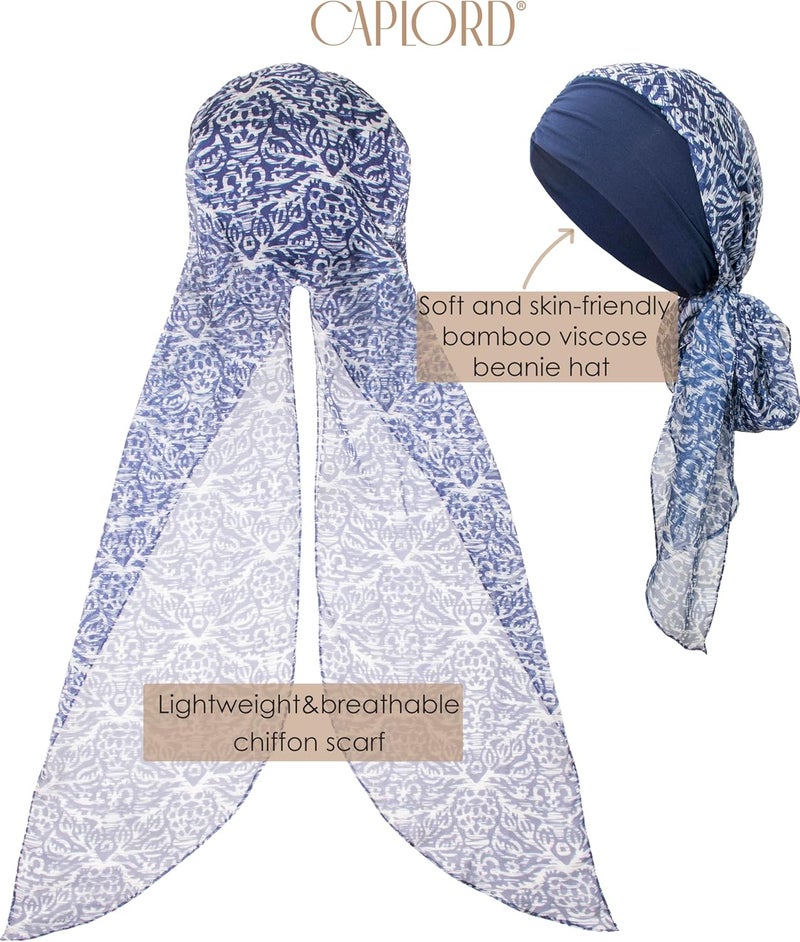 CAPLORD Head Scarf for Women Skull Cap Chemo Patients Headwear Cancer Hair Loss Scarf Headwrap Cover Hat Turban Covering Wrap - Image 4